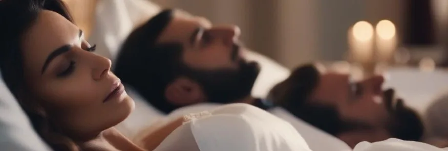 A bisexual guy and a couple in a threesome