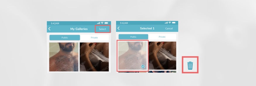 How to delete photos from Ysos galleries?
